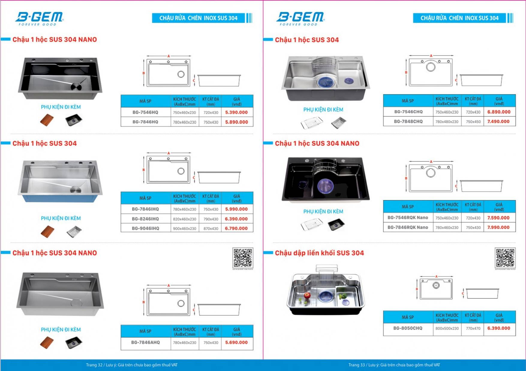 Thiết bị vệ sinh BGEM Catalogue và Bảng giá mới nhất  2024 /Page 17